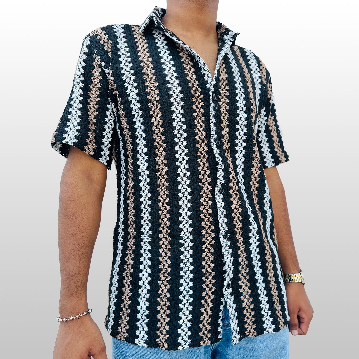 Tricolor Striped Shirt