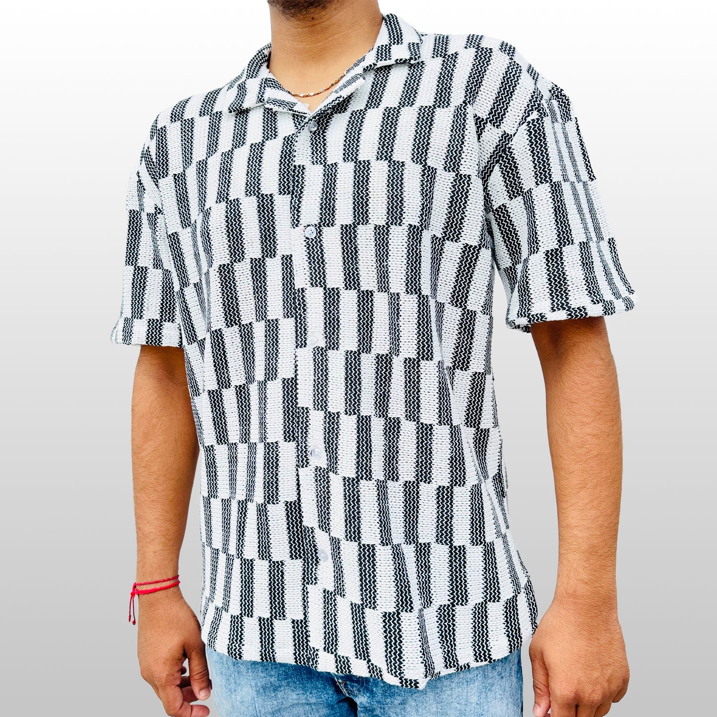 Contrast Mosaic Shirt