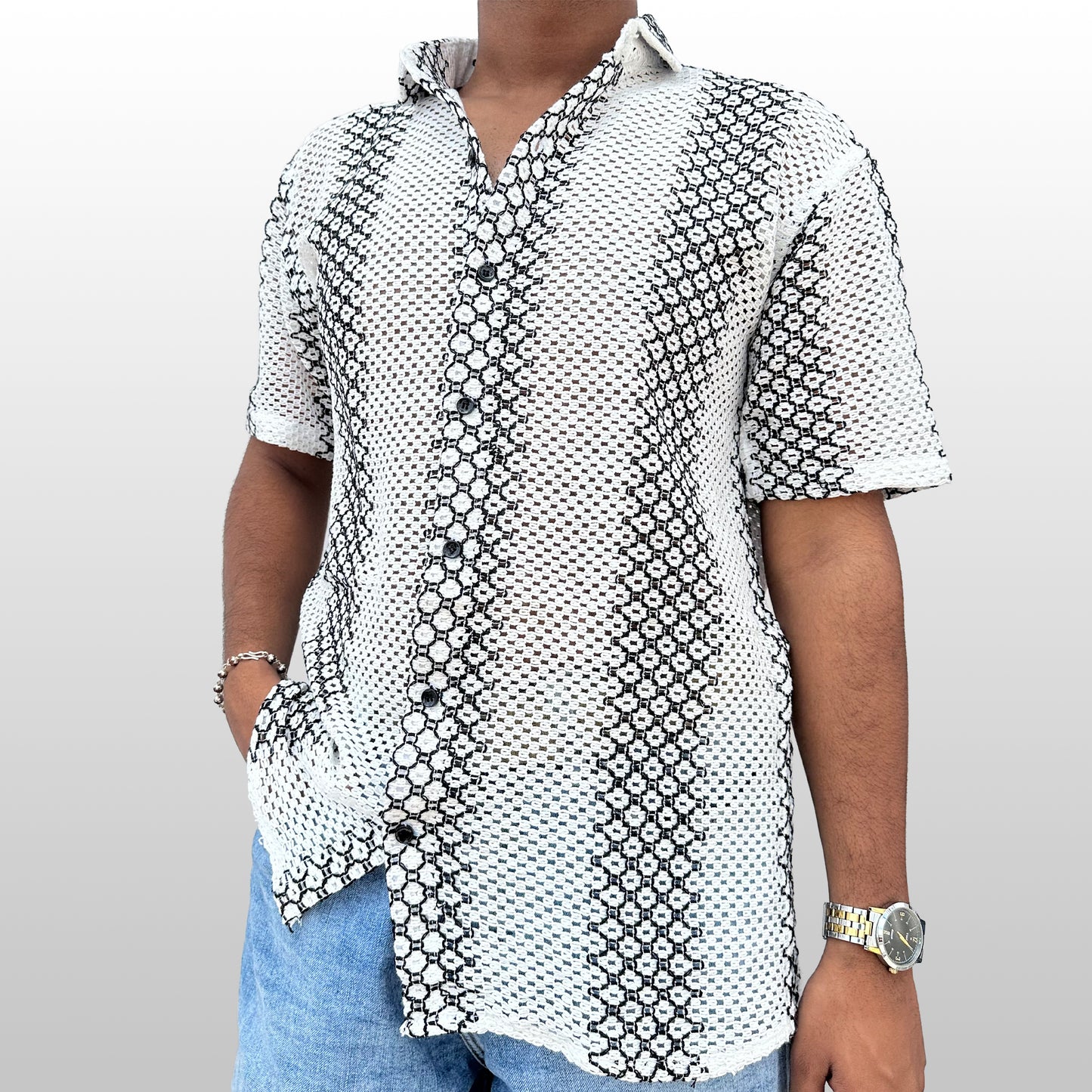 Woven Honeycomb Shirt