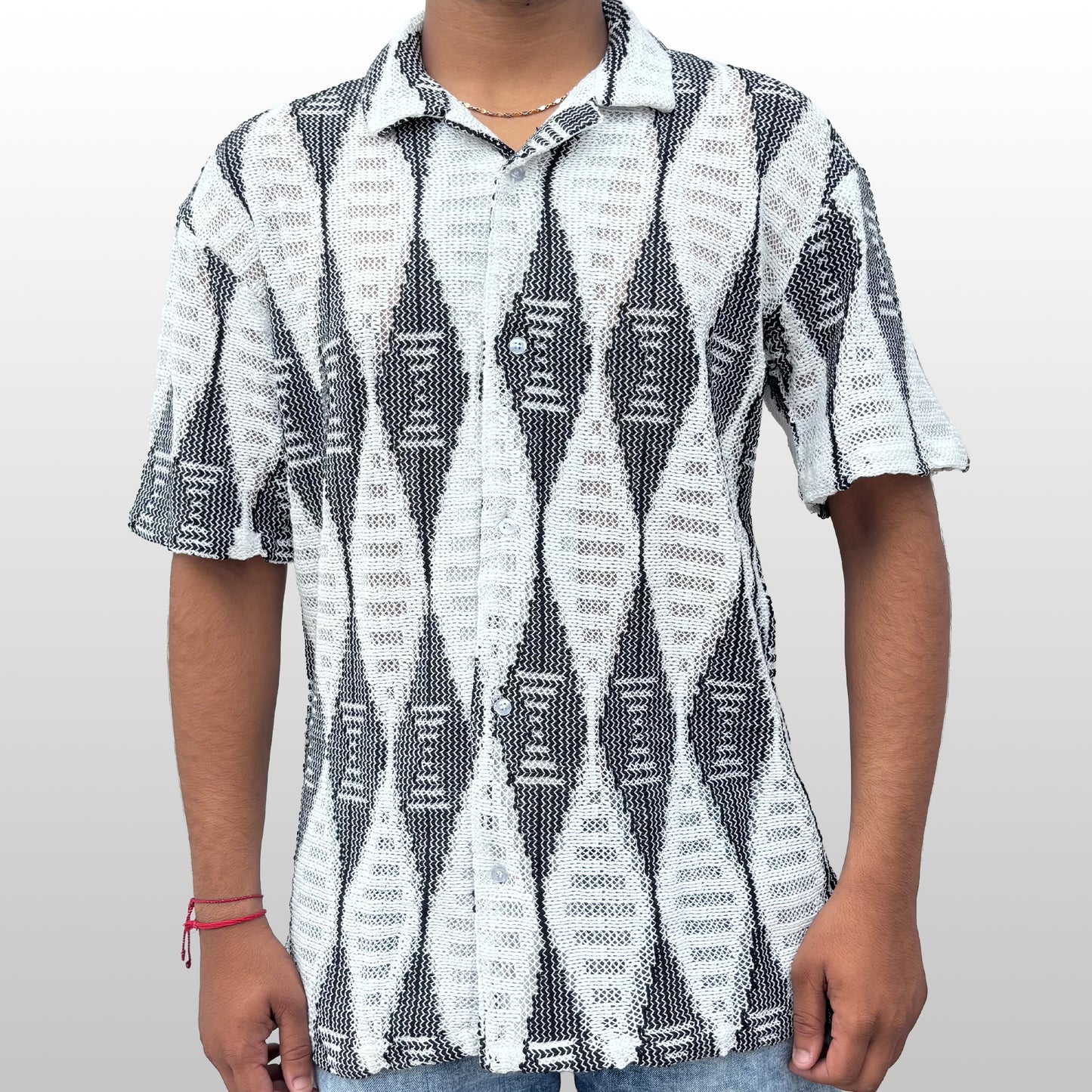 Monochrome Argyle Shirt