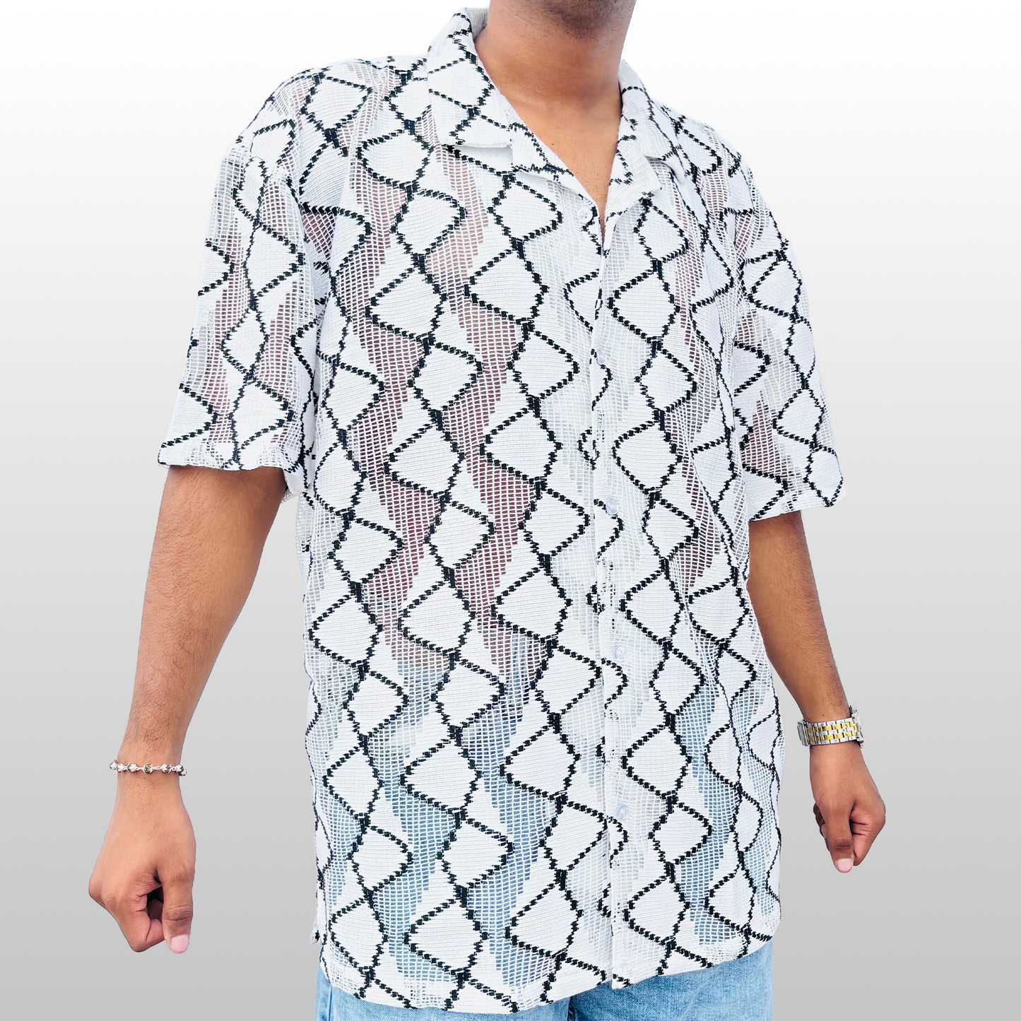 Graphic Mesh Shirt